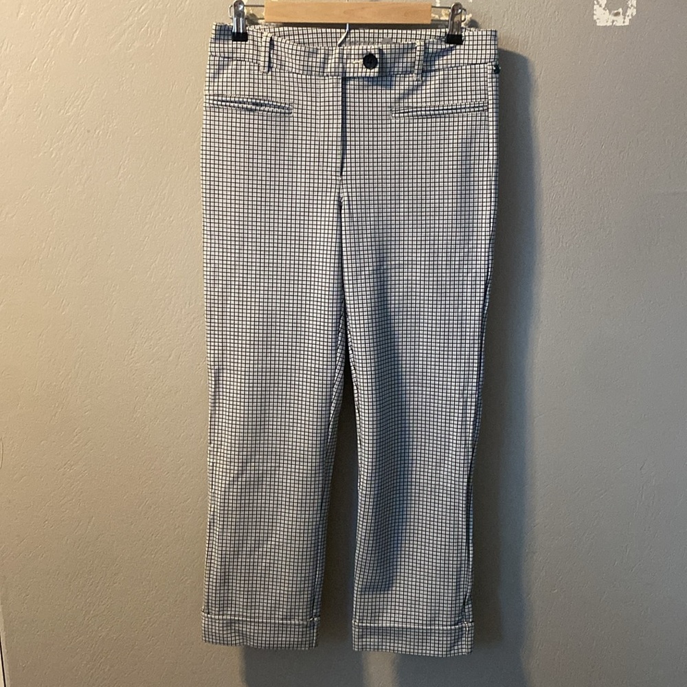 Beta brand size Md Blue plaid trousers “yoga work pants”